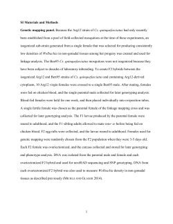 SI Materials and Methods Genetic mapping panel. Because the
