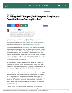 10 Things LGBT People (And Everyone Else) Should Consider
