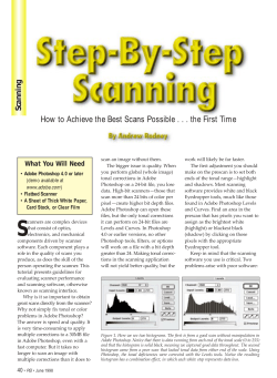 Scanning How to Achieve the Best Scans Possible . . . the First Time