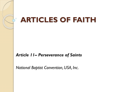ARTICLES OF FAITH