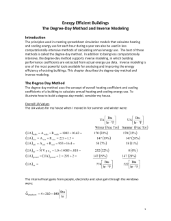 The Degree-Day Method and Inverse Modeling