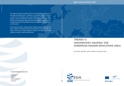 TrEnds V: UnIVErsITIEs sHAPInG THE EUrOPEAn HIGHEr