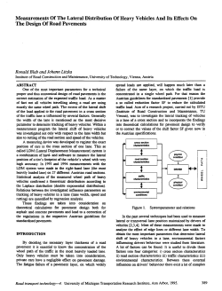 Measurements Of The Lateral Distribution Of Heavy Vehicles And Its