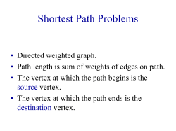 lecture 22, Shortest Path Problems