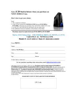Get a $ 20 Mail-In Rebate when you purchase an NZXT ZERO