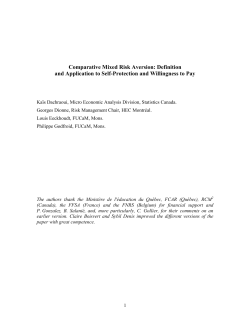 Comparative Mixed Risk Aversion: Definition and Application to Self