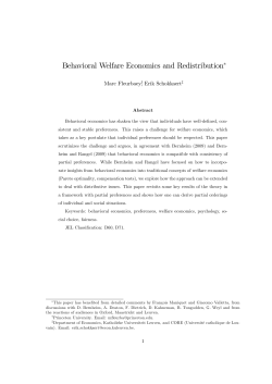 Behavioral Welfare Economics and Redistribution