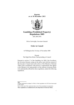Gambling (Prohibited Property) Regulations 2005