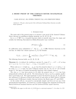 a short proof of the coifman-meyer multilinear theorem