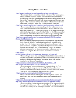 History and ethics lesson plans