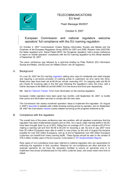 B. Compliance with the regulation