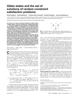 Gibbs states and the set of solutions of random constraint