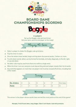 BOARD GAME CHAMPIONSHIPS SCORING