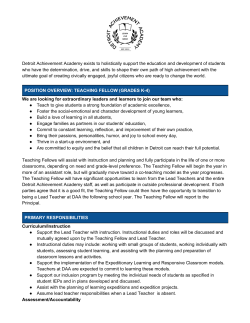 Detroit Achievement Academy exists to holistically