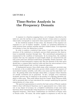 Time-Series Analysis in the Frequency Domain