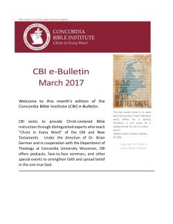 CBI exists to provide Christ-centered Bible instruction through