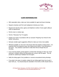 CLIENT RESPONSIBILITIES • With reasonable notice, make your