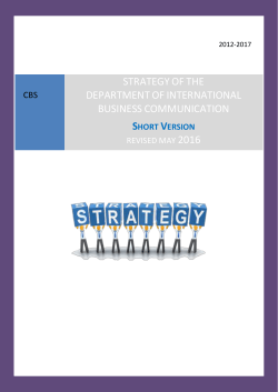 strategy of the department of international business