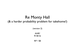 Re Monty Hall (and a harder probability problem for takehome!)