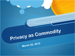 Privacy as Commodity