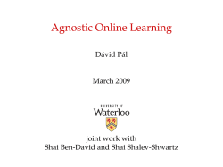Agnostic Online Learning