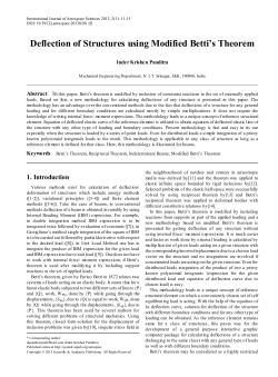 Betti`s Theorem, Reciprocal Theorem, Indeterminate Beams