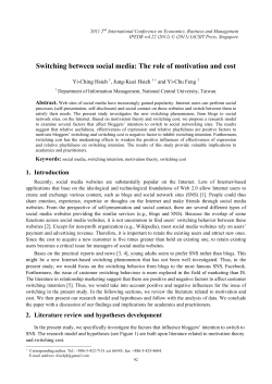 Switching between social media: The role of motivation and cost