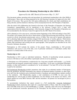 Procedures for Obtaining Membership in After SDSS