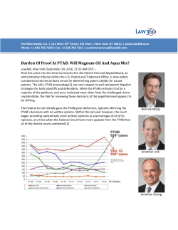 Burden Of Proof At PTAB: Will Magnum Oil And Aqua Mix?