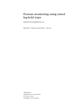Possum monitoring using raised leg-hold traps