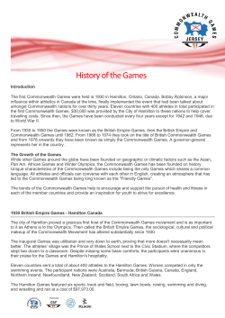 History of the Games - the Commonwealth Games Association of