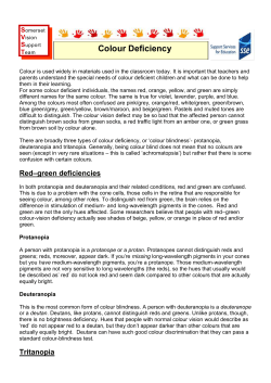 Colour Deficiency - Support Services for Education