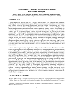 A Selective Review of Affect-Sensitive Instructional Strategies