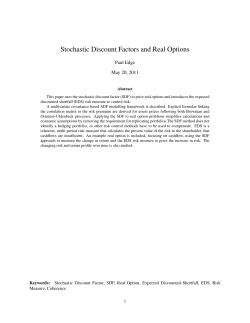 Stochastic Discount Factors and Real Options