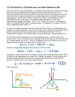 3.5 Finite Rotations in 3D Euclidean Space and Angular Momentum