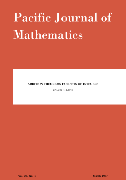 Addition theorems for sets of integers