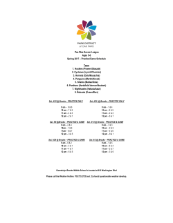 Pee Wee Soccer League Ages 5-6 Spring 2017 &ndash; Practice/Game