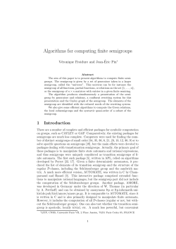 Algorithms for computing finite semigroups