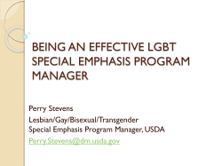 Effective LGBT Special Emphasis Program