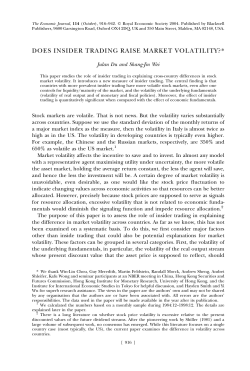 does insider trading raise market volatility?