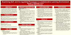 Examining Self- and Co-regulated Processes in a
