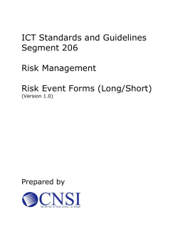 Risk Event Analysis