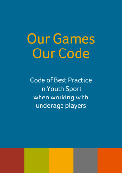 Code of Best Practice in Youth Sport when working