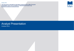 Analyst Presentation
