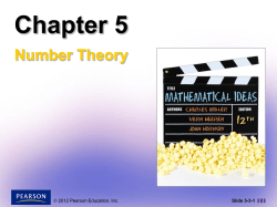 Selected Topics from Number Theory