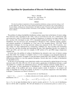 An Algorithm for Quantization of Discrete Probability Distributions