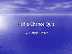 Half a Chance Quiz - cooklowery14-15