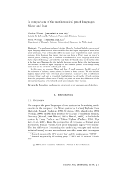 A comparison of the mathematical proof languages Mizar and Isar