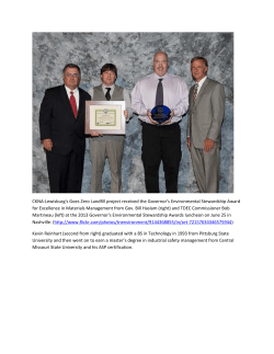 CKNA-Lewisburg`s Goes Zero Landfill project received the