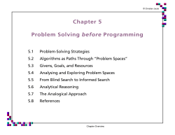 Chapter 5 Problem Solving before Programming